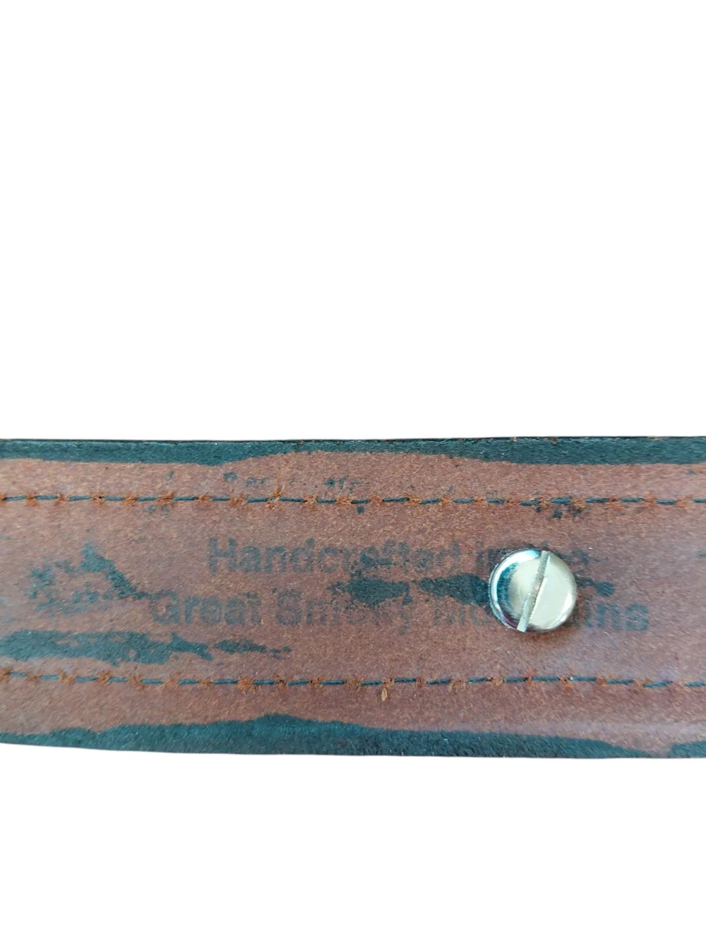 Handmade Western Black Leather Belt with Silver Star Conchos